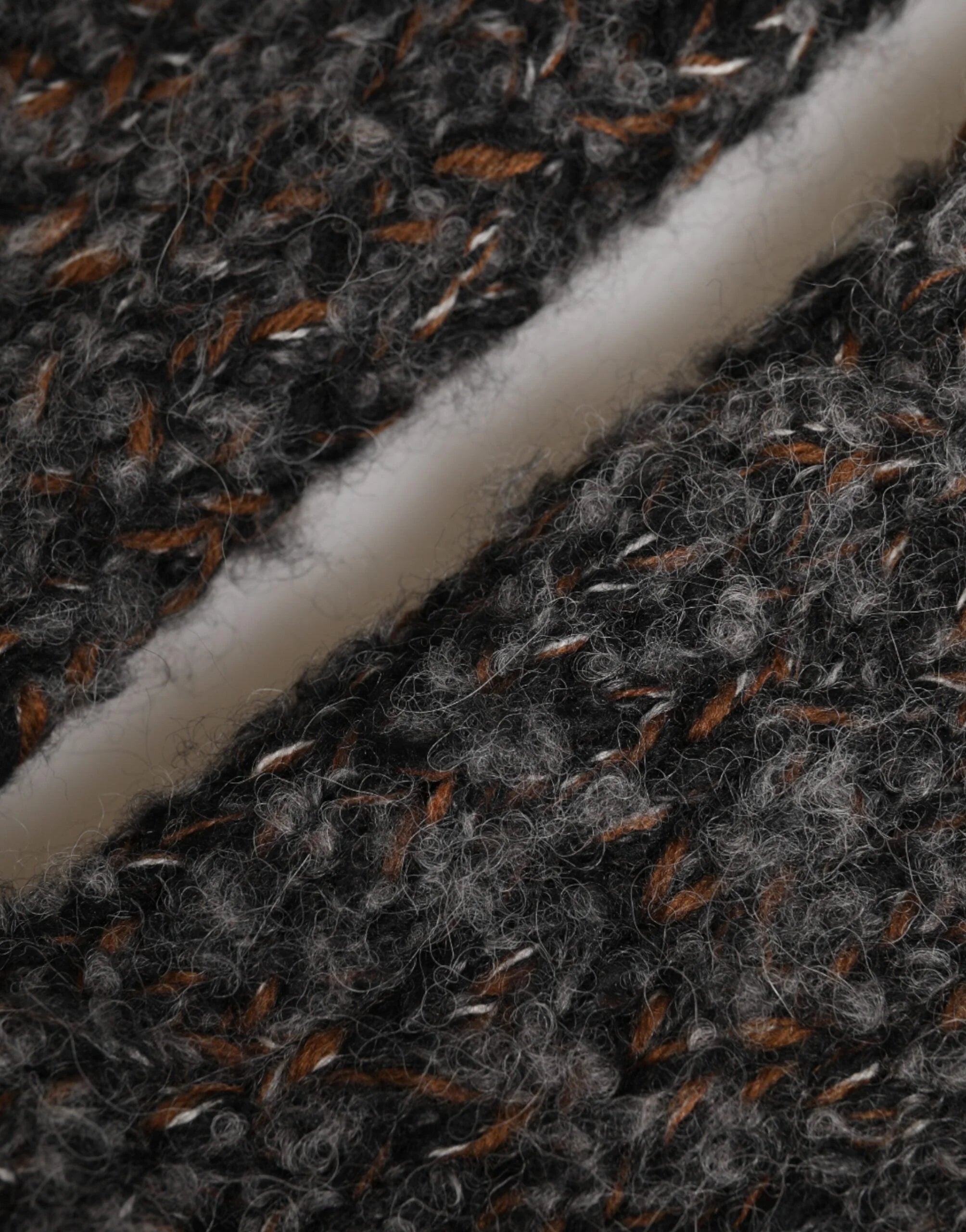 Dolce & Gabbana Gray Virgin Wool Knitted Fingerless Men Gloves - 9|M