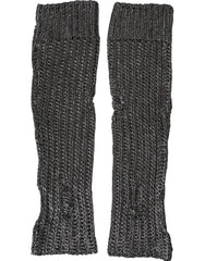 Dolce & Gabbana Gray Viscose Knitted Finger Less Gloves - 7.5|S - Gloves & Mittens