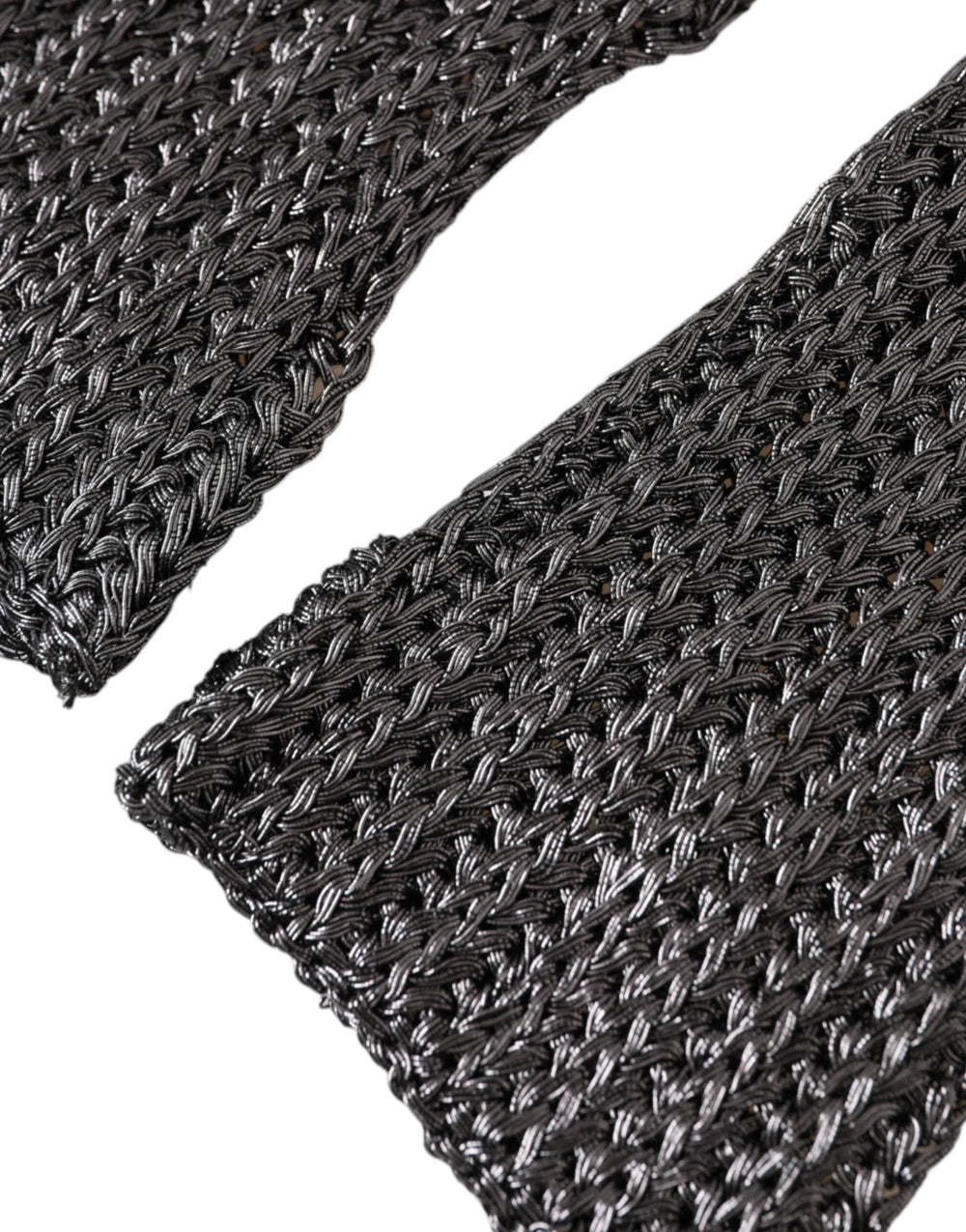 Dolce & Gabbana Gray Viscose Knitted Finger Less Gloves - 7.5|S - Gloves & Mittens