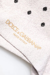 Dolce & Gabbana Gray Viscose Stretch Dotted Socks - S - Crew Socks
