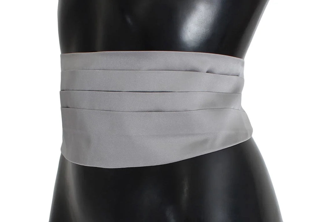 Dolce & Gabbana Gray Waist Belt Silk Cummerbund - IT48 | M - Sashes