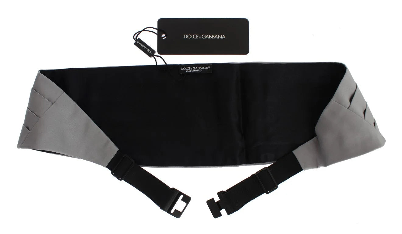 Dolce & Gabbana Gray Waist Belt Silk Cummerbund - IT48 | M - Sashes