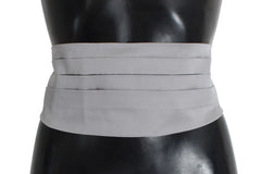 Dolce & Gabbana Gray Waist Belt Silk Cummerbund - IT48 | M - Sashes