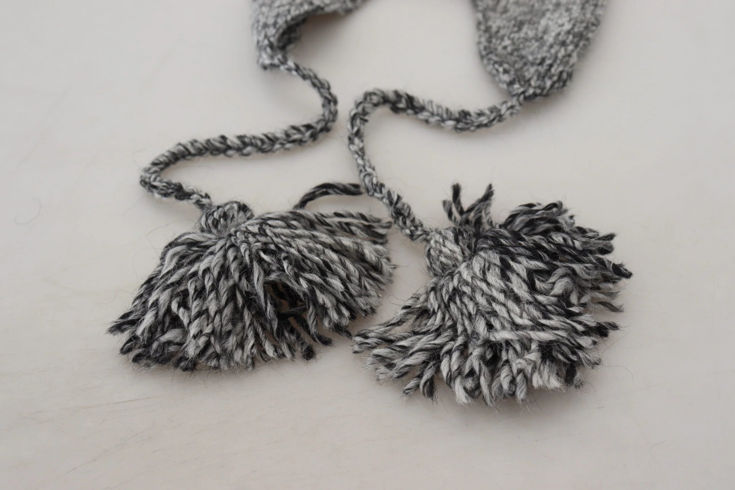 Dolce & Gabbana Gray Warm Fleece Ear Flaps Knit Beanie Hat - Beanies