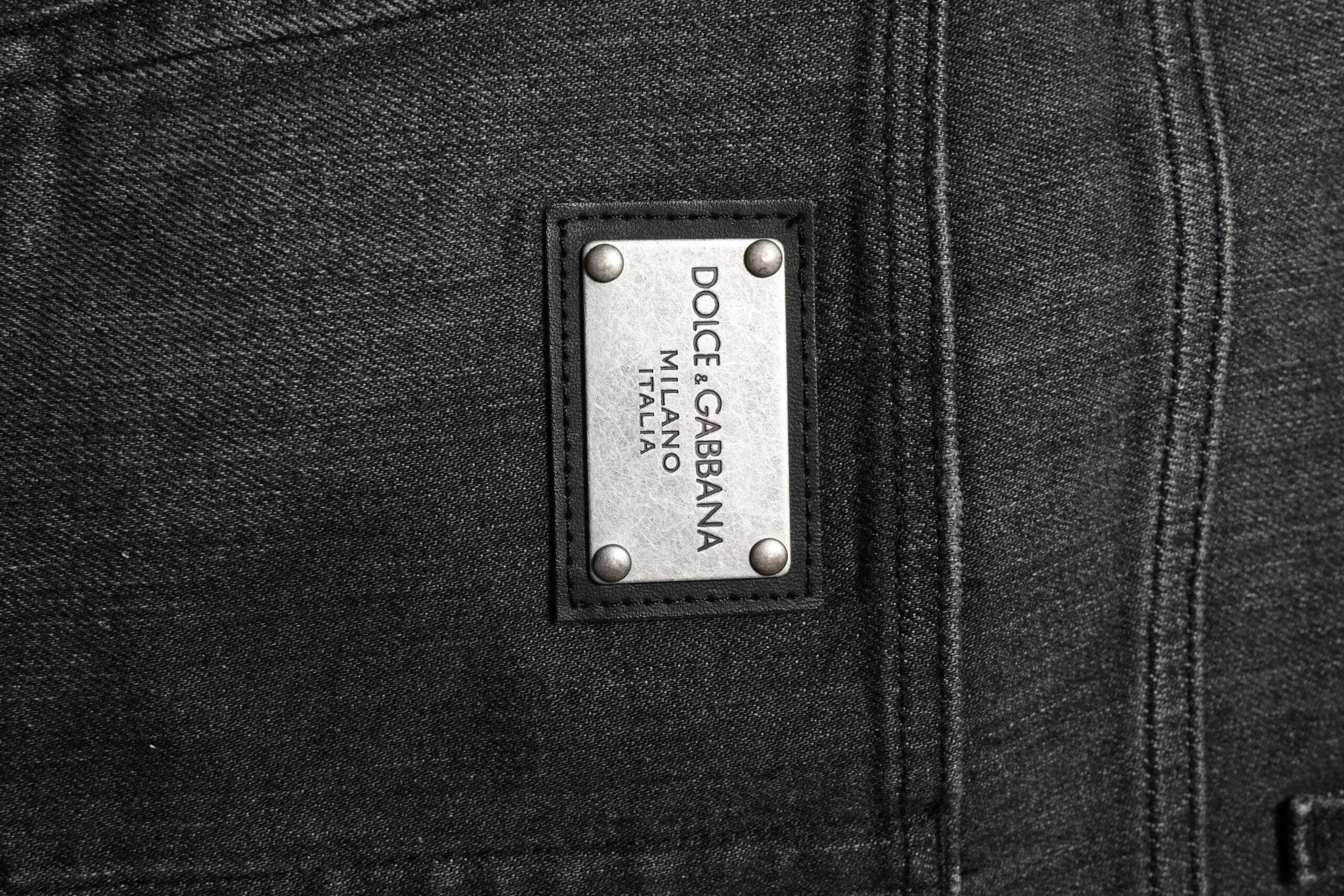 Dolce & Gabbana Gray Washed Cotton Loose Denim Jeans - IT54 | XL - Jeans