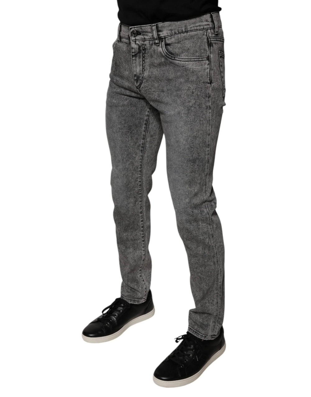 Dolce & Gabbana Gray Washed Cotton Skinny Denim Jeans - IT48 | M - Jeans