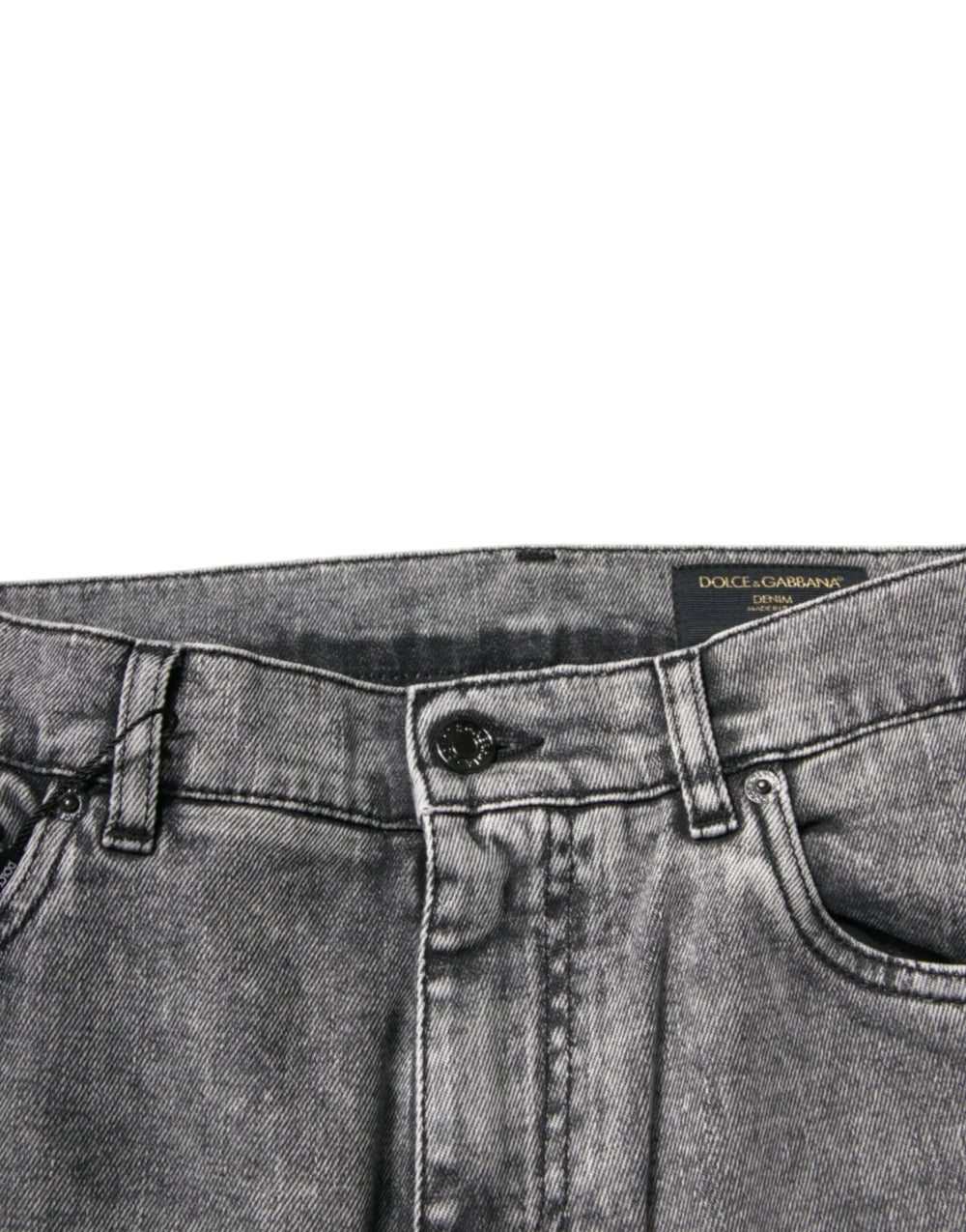Dolce & Gabbana Gray Washed Cotton Skinny Denim Jeans - IT48 | M - Jeans