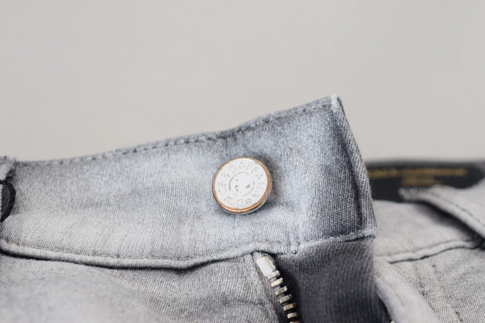 Dolce & Gabbana Gray Washed Skinny Men Denim Jeans - IT46 | S - Jeans