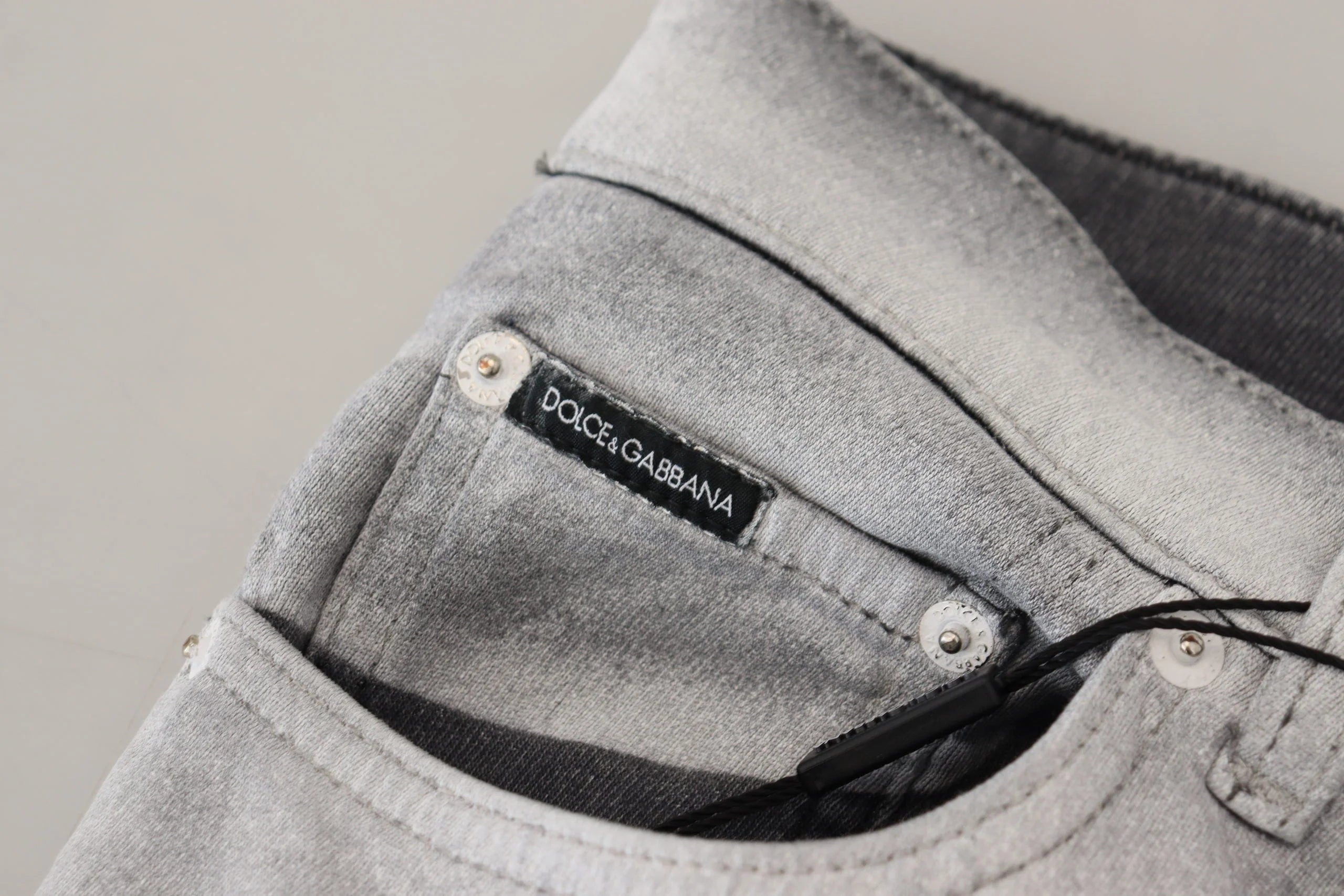 Dolce & Gabbana Gray Washed Skinny Men Denim Jeans - IT46 | S - Jeans