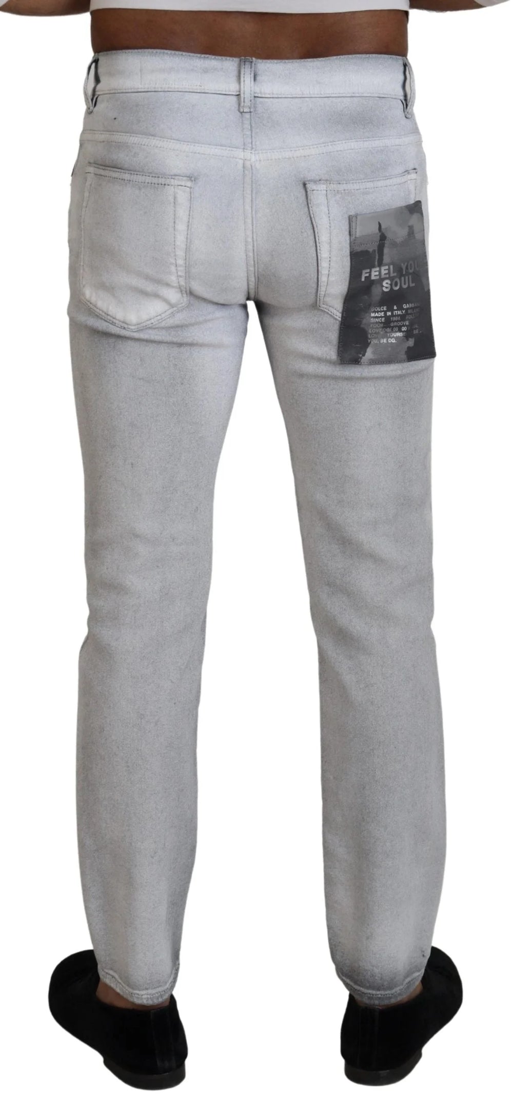 Dolce & Gabbana Gray Washed Skinny Men Denim Jeans - IT46 | S - Jeans