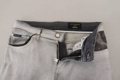 Dolce & Gabbana Gray Washed Skinny Men Denim Jeans - IT46 | S - Jeans