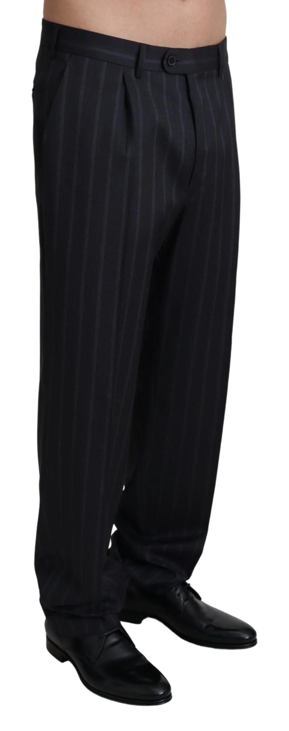 Dolce & Gabbana Gray Wool Blend Formal Trousers Pants - IT48 | M - Trousers