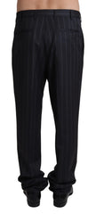 Dolce & Gabbana Gray Wool Blend Formal Trousers Pants - IT48 | M - Trousers