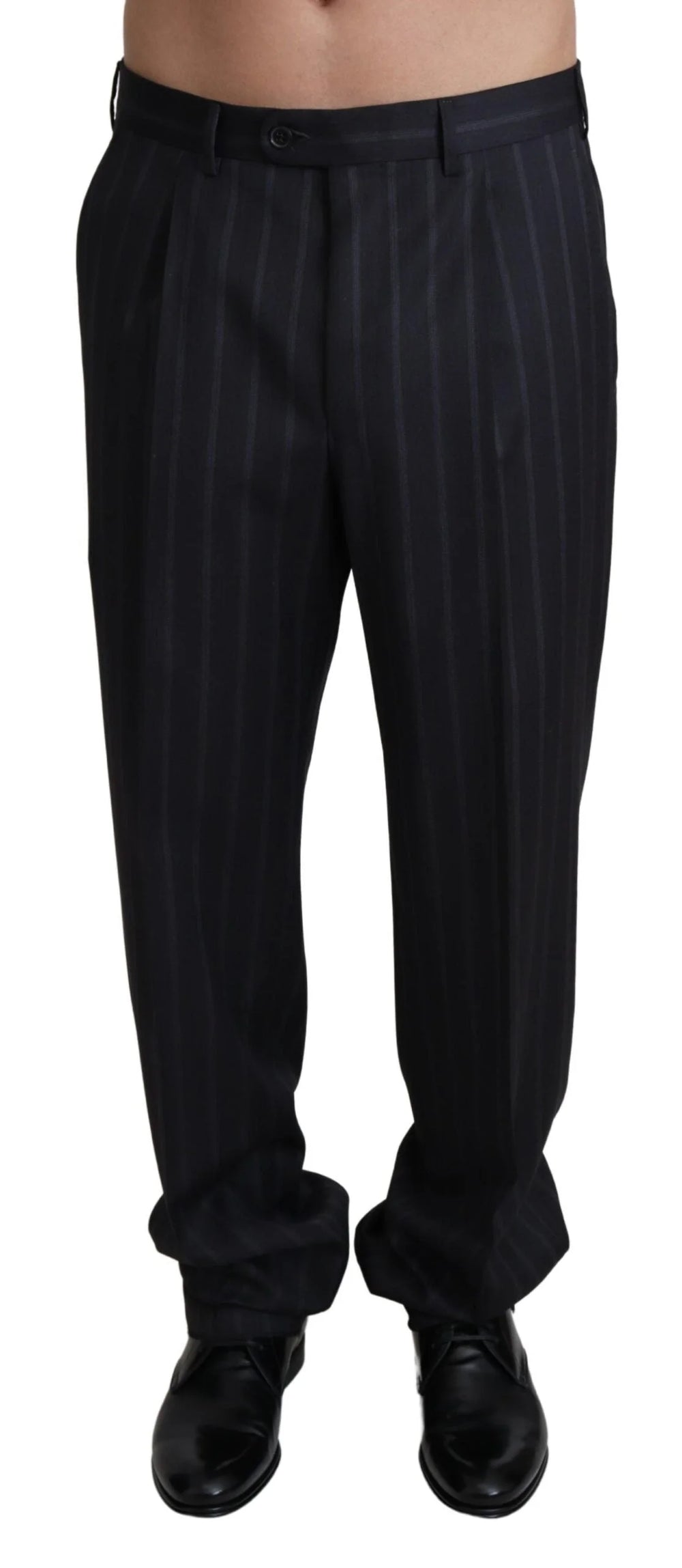 Dolce & Gabbana Gray Wool Blend Formal Trousers Pants - IT48 | M - Trousers