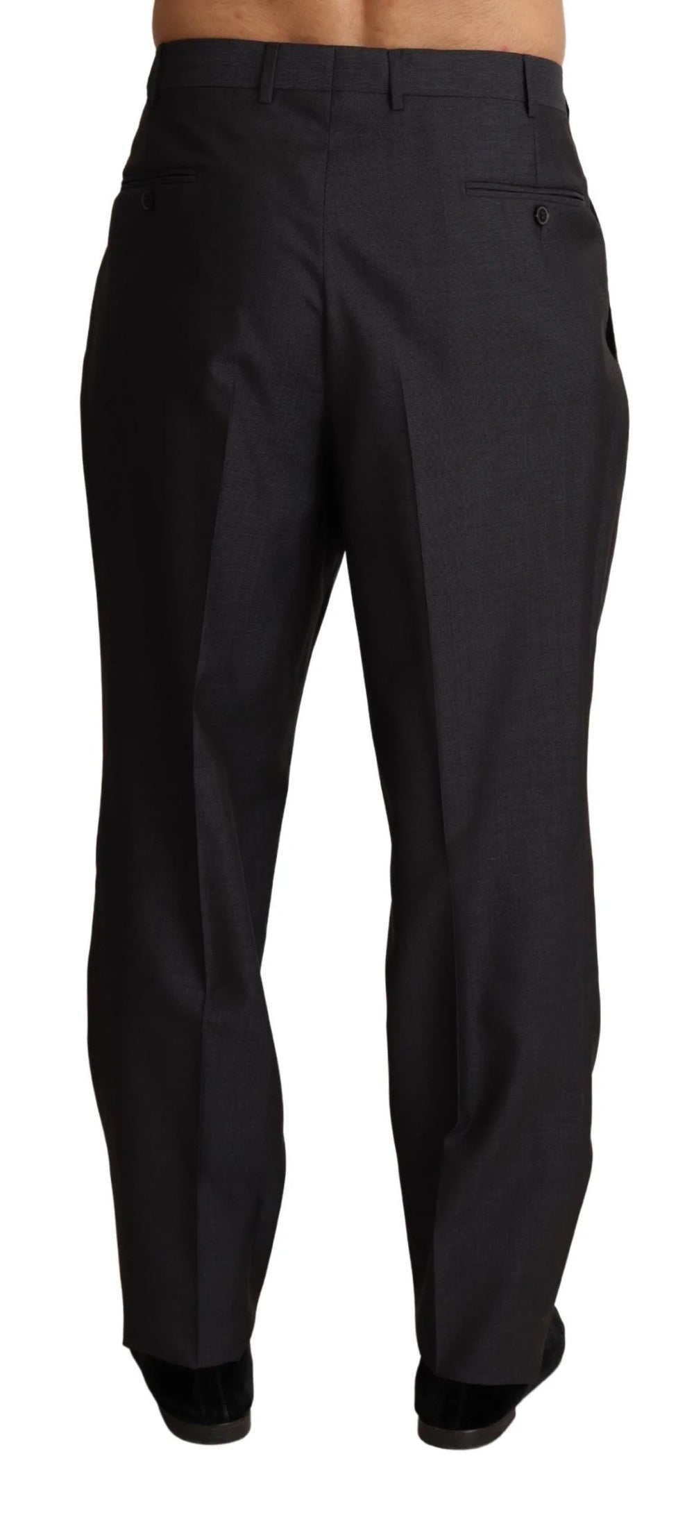 Dolce & Gabbana Gray Wool Blend Formal Trousers Pants - IT54 | XL - Trousers