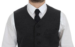 Dolce & Gabbana Gray Wool Blend Logo Vest Gilet Weste - IT48 | M - Vests