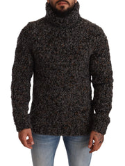 Dolce & Gabbana Gray Wool Blend Turtleneck Pullover Sweater - IT46 | S - Sweaters
