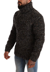 Dolce & Gabbana Gray Wool Blend Turtleneck Pullover Sweater - IT46 | S - Sweaters