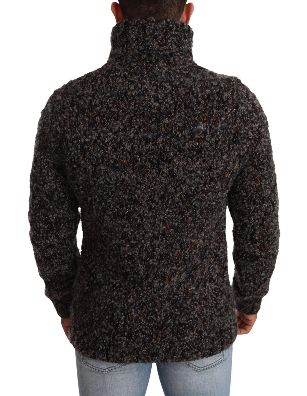 Dolce & Gabbana Gray Wool Blend Turtleneck Pullover Sweater - IT46 | S - Sweaters