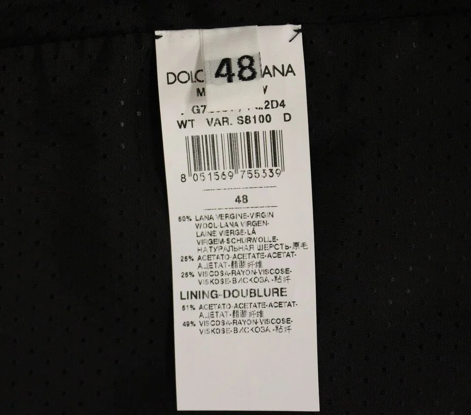 Dolce & Gabbana Gray Wool Blend Vest Gilet Weste - IT48 | M - Vests