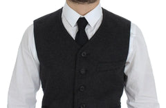 Dolce & Gabbana Gray Wool Blend Vest Gilet Weste - IT48 | M - Vests
