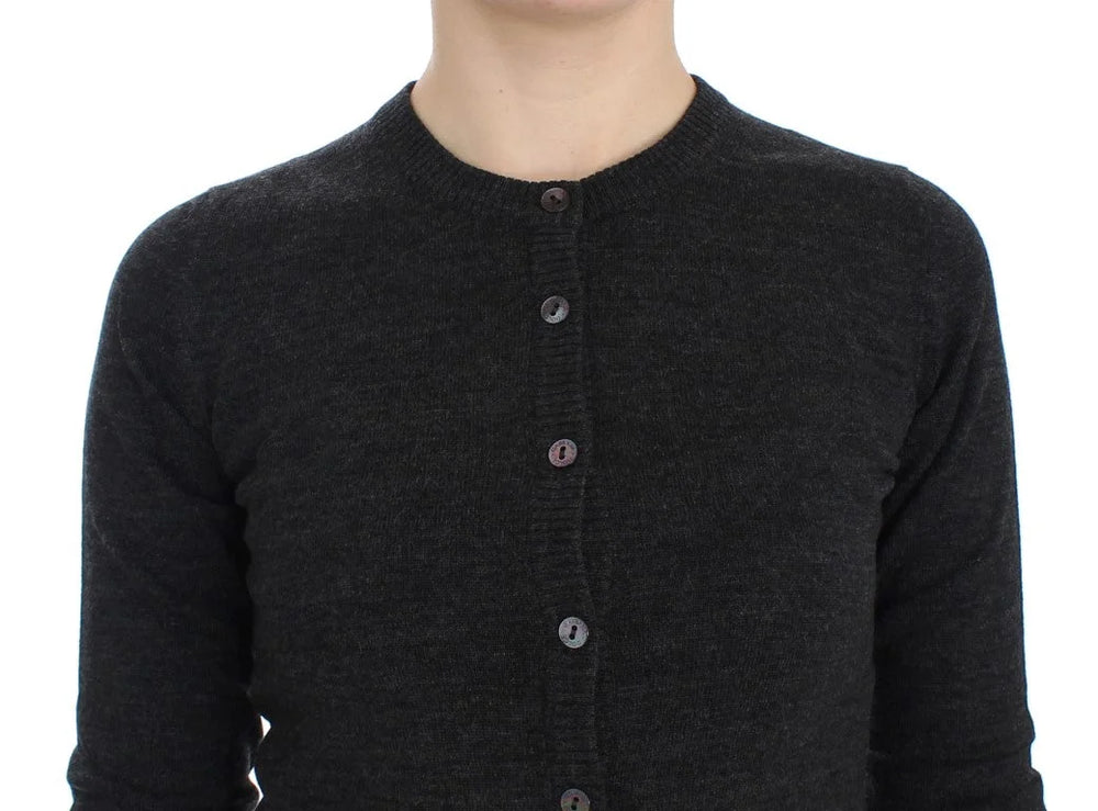 Dolce & Gabbana Gray Wool Button Cardigan Sweater - Cardigans