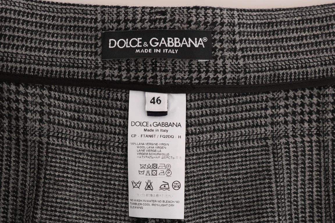 Dolce & Gabbana Gray Wool Capri Pants - IT46|XL - Trousers