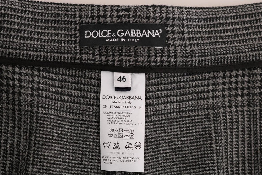 Dolce & Gabbana Gray Wool Capri Pants - IT46|XL - Trousers