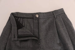 Dolce & Gabbana Gray Wool Capri Pants - IT46|XL - Trousers