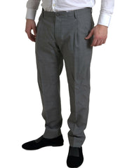 Dolce & Gabbana Gray Wool Chino Skinny Men Dress Trouser Pants - IT48 | M - Trousers