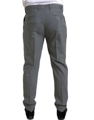 Dolce & Gabbana Gray Wool Chino Skinny Men Dress Trouser Pants - IT48 | M - Trousers