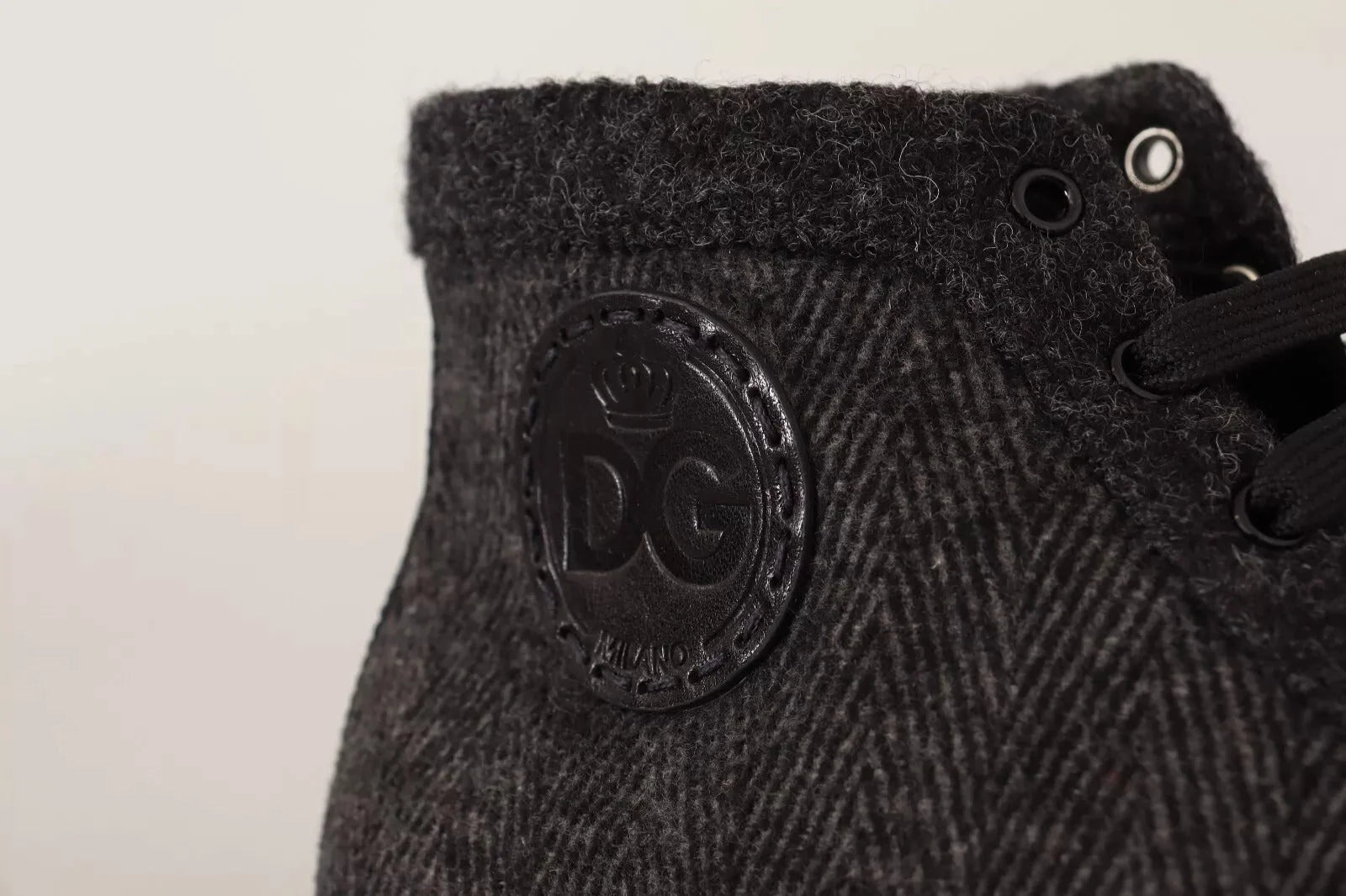 Dolce & Gabbana Gray Wool Cotton Casual High Top Sneakers - EU44/US11 - Sneakers