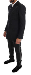 Dolce & Gabbana Gray Wool Double Breasted 3 Piece Suit - IT46 | S - Pant Suits