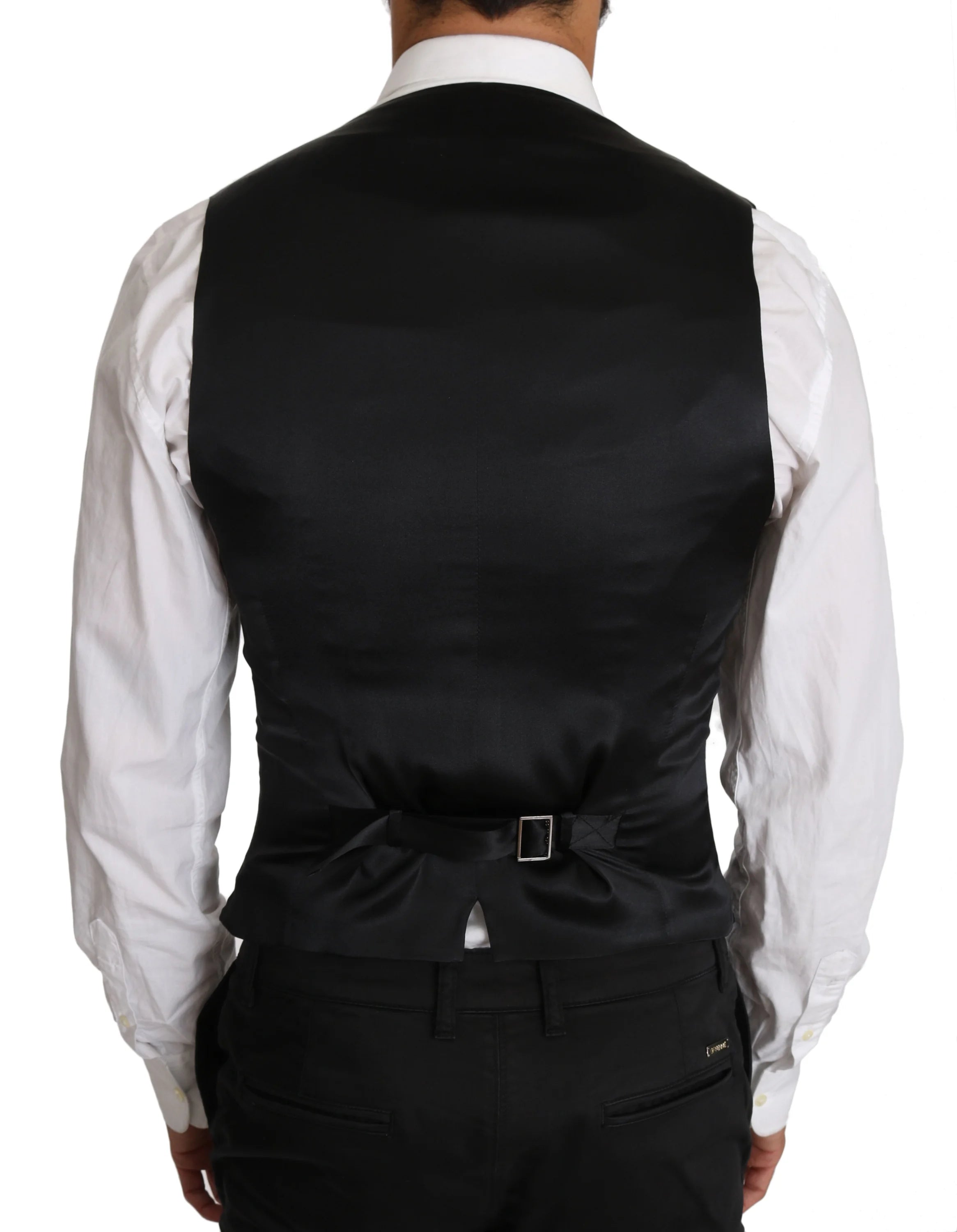 Dolce & Gabbana Gray Wool Double Breasted Waistcoat Vest - IT46 | S - Vests