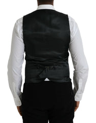 Dolce & Gabbana Szary Wełna Formal Dress Waistcoat Vest - IT48 | M