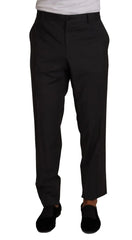 Dolce & Gabbana Gray Wool Formal Tuxedo Trouser Dress Pants - IT58 | XXL - Trousers