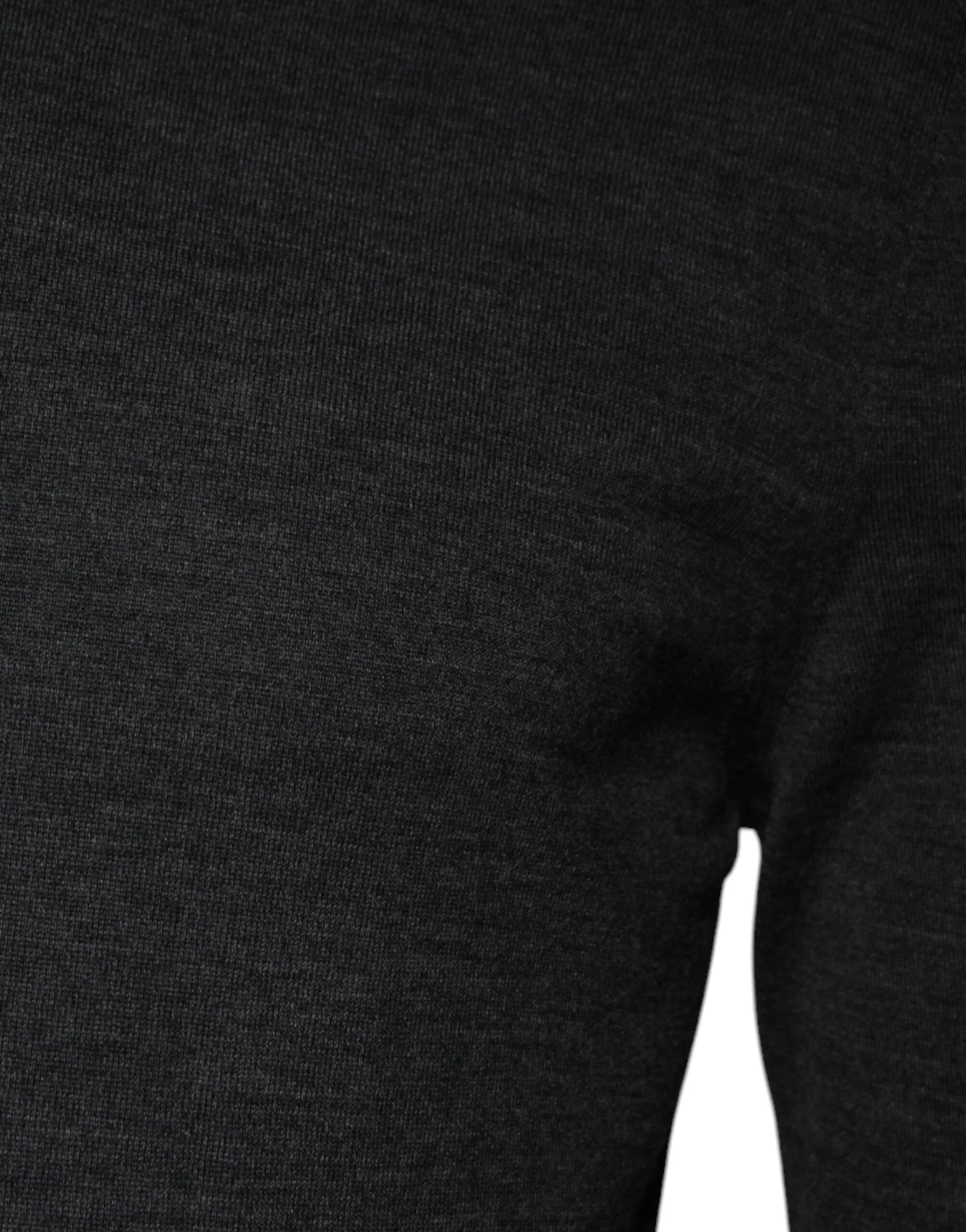 Dolce & Gabbana Gray Wool Knit Turtleneck Pullover Sweater - Sweaters