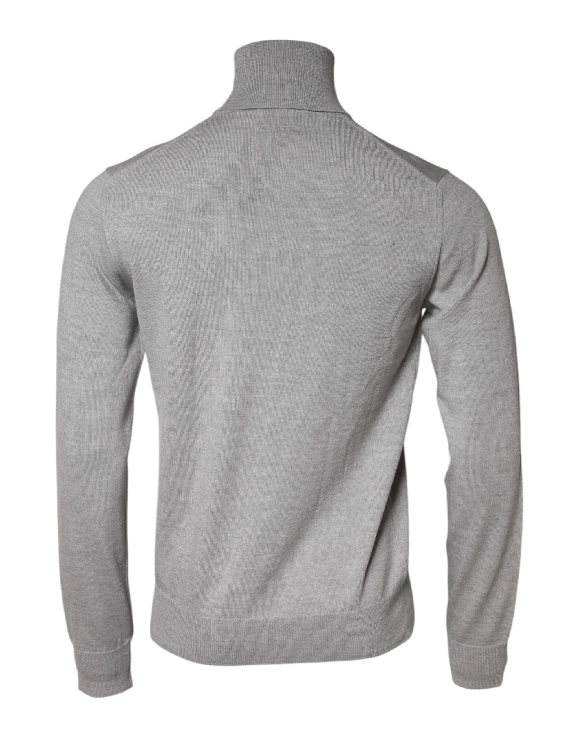 Dolce & Gabbana Gray Wool Knitted Men Pullover Sweater - IT48 | M - Sweaters