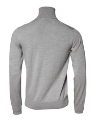 Dolce & Gabbana Gray Wool Knitted Men Pullover Sweater - IT48 | M - Sweaters