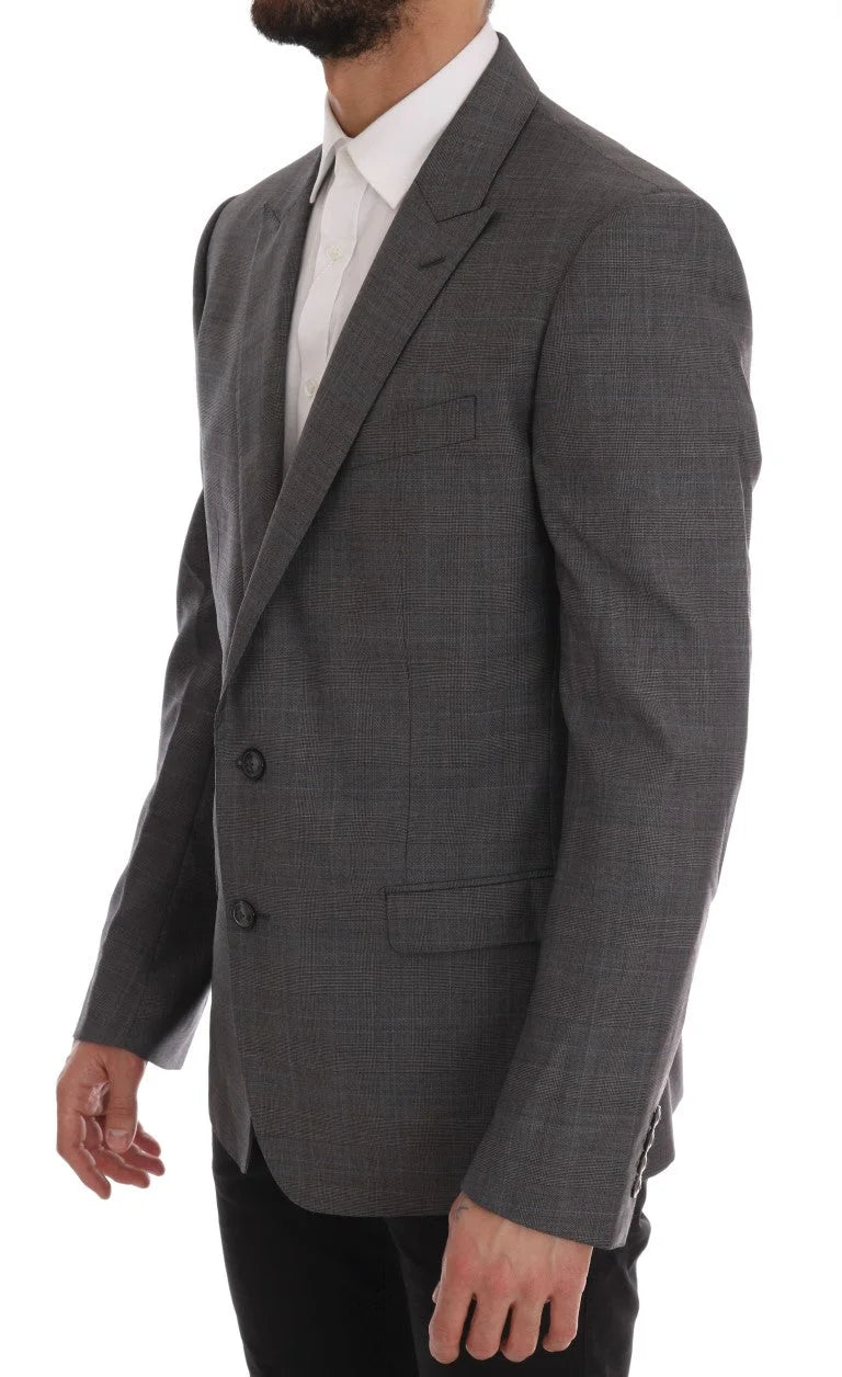 Dolce & Gabbana Gray Wool MARTINI Slim Blazer - IT52 | L - Sport Jackets