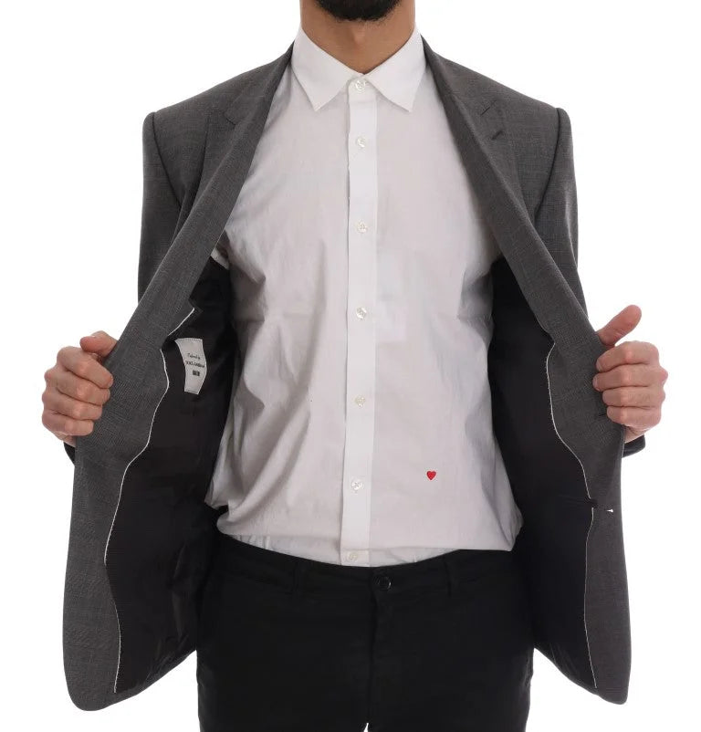 Dolce & Gabbana Gray Wool MARTINI Slim Blazer - IT52 | L - Sport Jackets