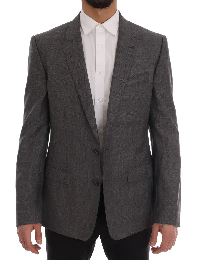 Dolce & Gabbana Gray Wool MARTINI Slim Blazer - IT52 | L - Sport Jackets