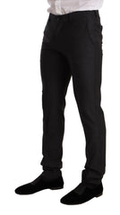 Dolce & Gabbana Gray Wool MARTINI Slim Fit Set Suit - IT44 | XS - Pant Suits