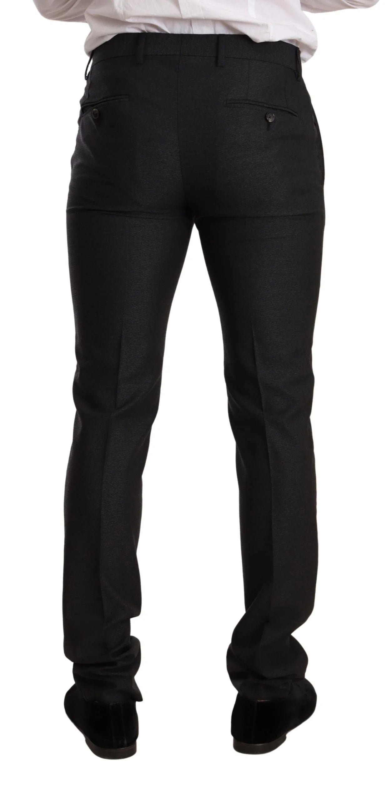 Dolce & Gabbana Gray Wool MARTINI Slim Fit Set Suit - IT44 | XS - Pant Suits