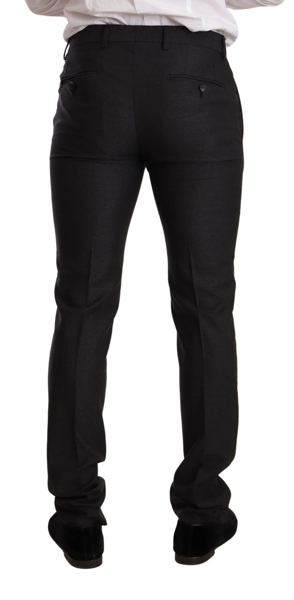 Dolce & Gabbana Gray Wool MARTINI Slim Fit Set Suit - IT44 | XS - Pant Suits