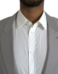 Dolce & Gabbana Gray Wool Peak Single Breasted Coat Blazer - IT52 | XL - Sport Jackets