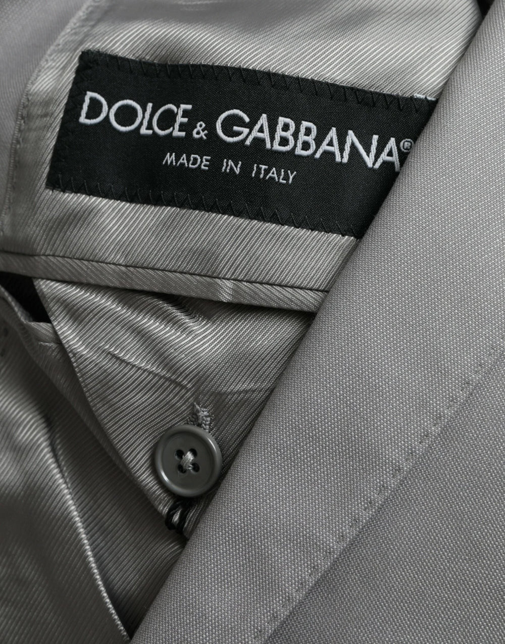 Dolce & Gabbana Gray Wool Peak Single Breasted Coat Blazer - IT54 | XL - Sport Jackets