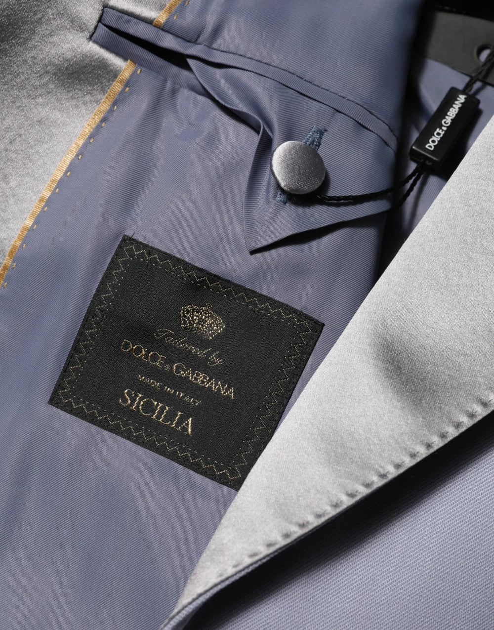 Dolce & Gabbana Gray Wool SICILIA 2 Buttons Men Suit Blazer - IT50 | L - Sport Jackets