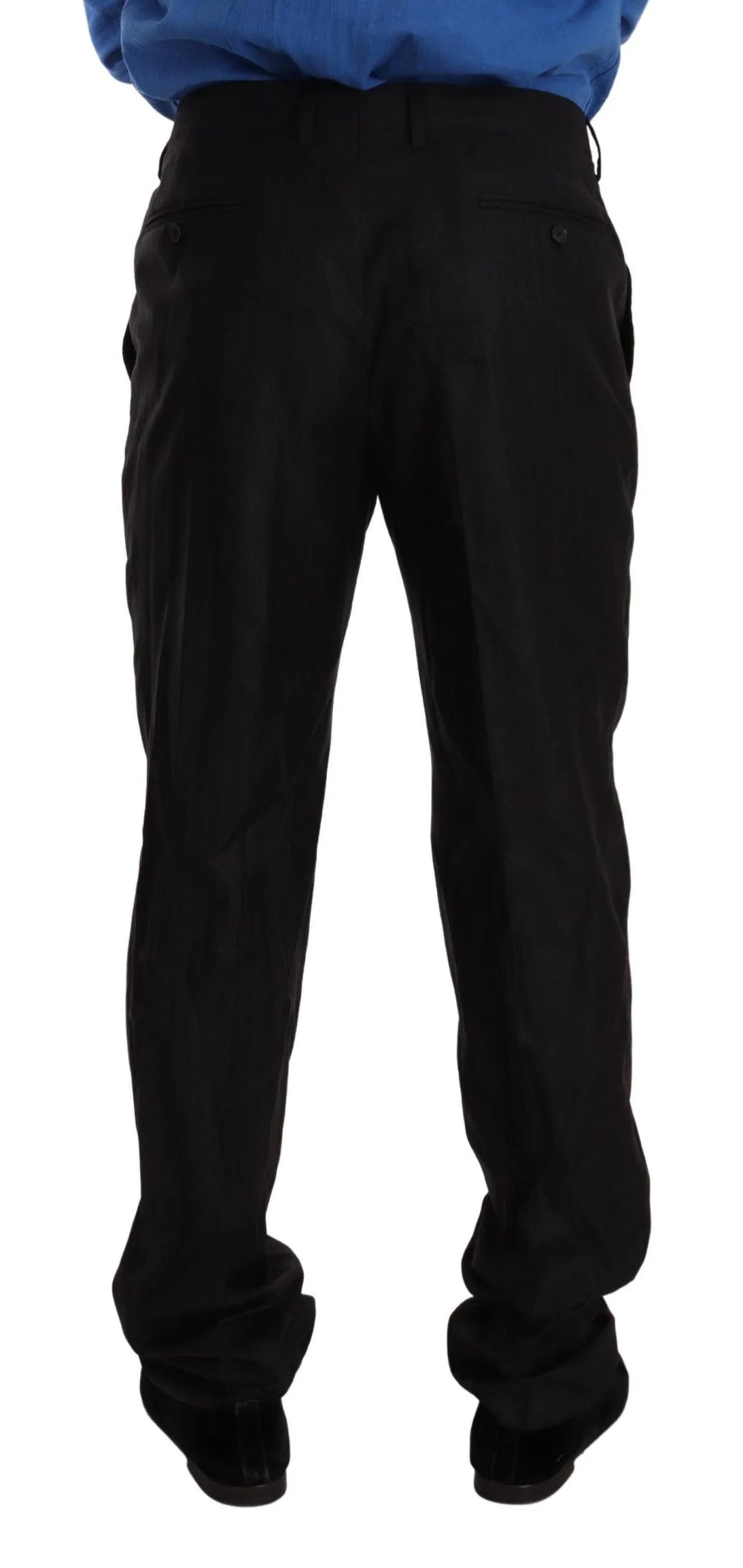 Dolce & Gabbana Gray Wool Silk Dress Trouser Dress Pants - IT54 | XL - Trousers