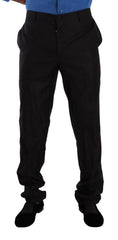 Dolce & Gabbana Gray Wool Silk Dress Trouser Dress Pants - IT54 | XL - Trousers